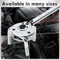 CCLIFE Olajszűrő Kulcs 3-Karos Cr-V Pók Adapter Készlettel - Olajcseréhez, 69-136 mm Átmérőjű Szűrőkhöz, Króm-Vanádium Acél 5
