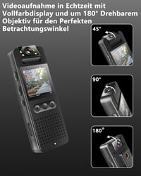 Bextgoo Testkamera 64GB Memóriakártyával - 1080P FHD Akciókamera Színes Éjjellátással, 16MP Fotók, Mágneses Klip és Kerékpártartó, Sisak Vid 8