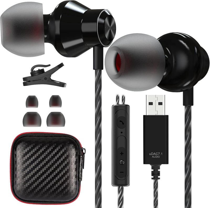 ACAGET USB Gamer Headset Mikrofonnal, Zajszűrős PC Fülhallgató 2.5m Kábellel