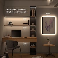 FCOB Természetes Fehér LED Szalag 4000K - Nagy Fényerejű COB 480LED/m, IP65 Vízálló, 5M, 24V, CRI90+, Szabható, Dekorációs Világítás 7