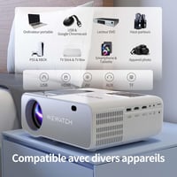 WEWATCH V53 Pro 4K WiFi Projektor, 350 ANSI Lumen, 230" Szélesvásznú Vetítés, Bluetooth, Full HD 1080P, iOS/Android Kompatibilis, Otthoni Mo 6