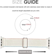 Apple Watch nylon szíj 38-41 mm - Fehér, kék, rózsaszín 3