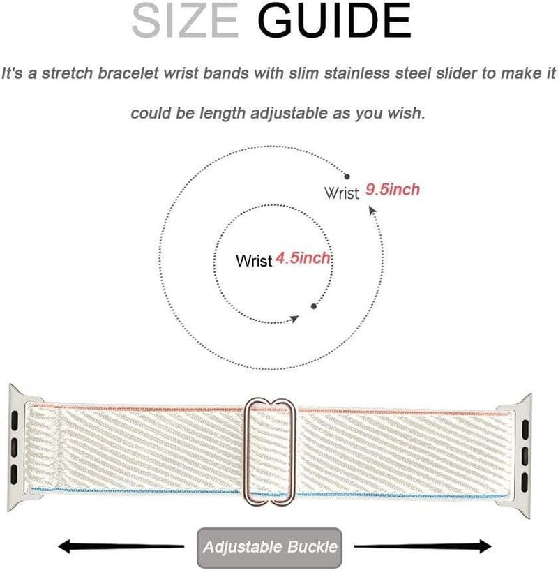 Apple Watch nylon szíj 38-41 mm - Fehér, kék, rózsaszín