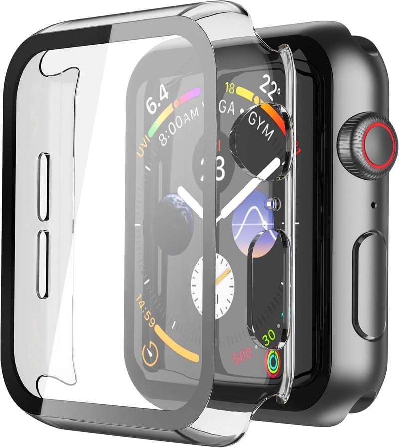Apple Watch 40mm Védőtok + Edzett Üveg Fólia, Ultravékony Átlátszó (2db)