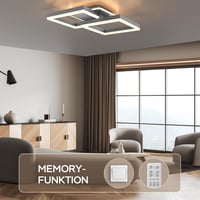 ANTENLICHT Modern Geometrikus LED Mennyezeti Lámpa 40W - Távirányítós, Fokozatmentesen Szabályozható, 3000-6500K, Szürke, Nappali és Hálószo 4