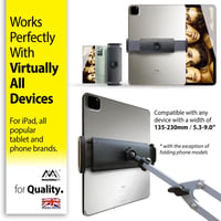 MaximoLife® 4 az 1-ben univerzális iPad tartó | 360°-ban forgatható állvány tabletre és telefonra | Állítható magasság és dőlésszög | Szürke 6