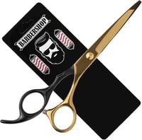 iLogic Barber Shop Professzionális Fodrász Olló 6 Hüvelykes Rozsdamentes Acélból - Kézzel Élezett Prémium Hajvágó Olló Fekete/Arany Színben 1