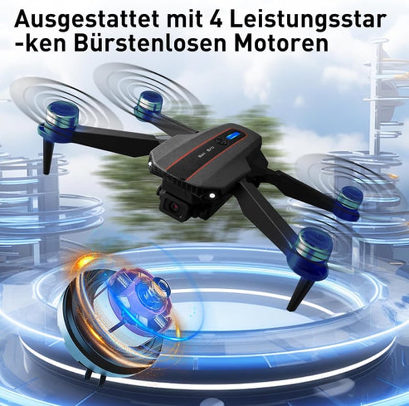 4K HD kamerás drón gyerekeknek – Összecsukható FPV quadcopter táskával, körrepülés, 3D bukfenc, egygombos visszatérés, headless mód
