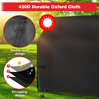 SPGOOD Grillhuzat 165x71x122 cm - Vízálló 420D Oxford Anyagú BBQ Védőtakaró Gázgrillhez, Időjárásálló, Szakadásmentes Ponyva Állítható Tépőz 4