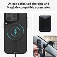 Mous MagSafe iPhone 15 Pro Max tok - Limitless 5.0 fekete bőr védőtok 5