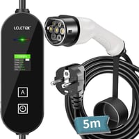 Sichuan Hengmiao Type 2 elektromos autó töltőkábel Schuko csatlakozóval, 3,68 kW, 5m, LED kijelzővel, 8-16A, mobil fali töltő, villanyautó t 8