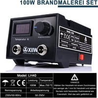 Profi 100W-os pirográf készlet 23 heggyel, állítható hőmérséklettel, fára, bőrre 2