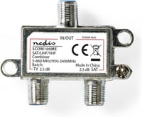 Nedis SCOM100ME Műholdas Soft 2 az 1-ben F csatlakozó VHF/UHF: 5 – 860 MHz Műhold: 950 – 5