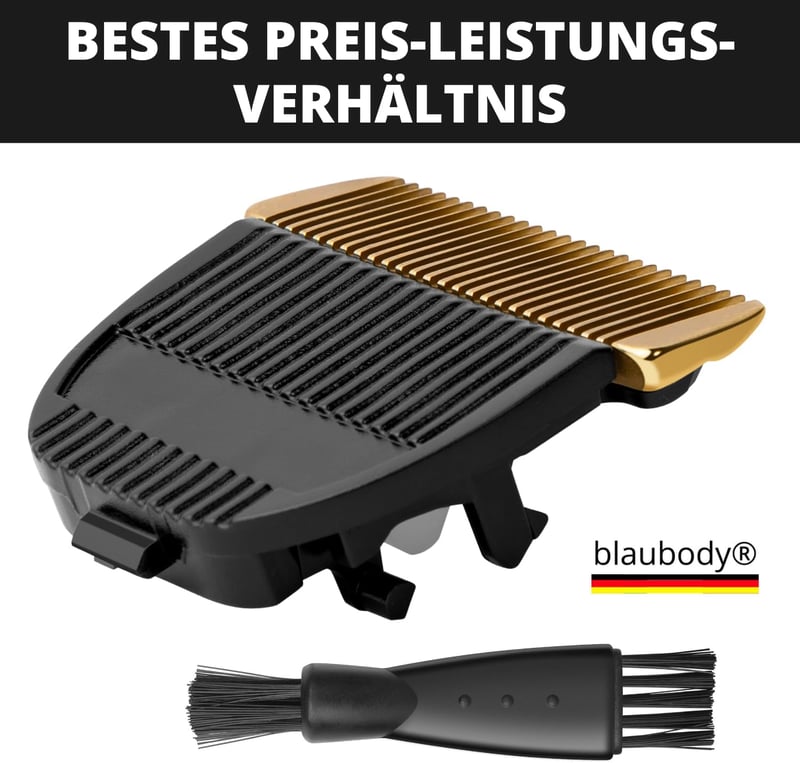 BLAUBODY Hajvágó Fej Panasonic ER1611 ER1512 ER-GP80 ER1510 Hajnyírókhoz - Fém Pótfej Borbélyoknak Tisztítókefével