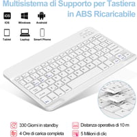 FOGARI iPad 9 Generációs Billentyűzetes Tok - Levehető Billentyűzet, Ceruza Tartó, 10.2" Védőtok iPad 9/8/7 és iPad Pro 10.5 Modellekhez 6