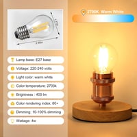 BRIMAX E27 Dimmelhető LED Izzó, Vintage Edison, Meleg Fehér 2700K, 10db 2