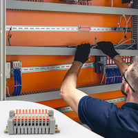 SRJQXH DIN Sínes Sorkapocs, Gyors Vezetékkötő Blokk, Lángálló, 0.5-2.5 mm² Kábelekhez, Elektromos Csatlakozó Elosztó, 32A, Réz, Szerelhető 7