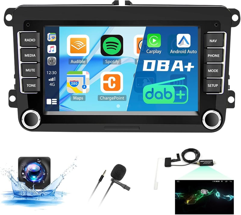 VW Golf, Polo, Passat Android 13 autórádió 7" érintőképernyővel, CarPlay, GPS, kamerával