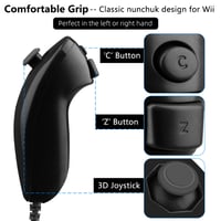 Nintendo Wii Vezetékes Nunchuck Mozgásérzékelős Kontroller - Fekete 2