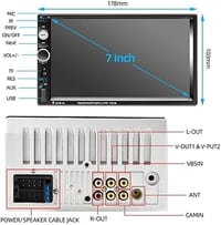 Podofo 2 DIN 7" Autórádió Érintőképernyővel - iOS/Android Mirror Link, Bluetooth, FM, USB, Tolatókamera, Kormányvezérlés 6