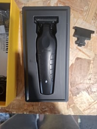 Bezdrôtový zastrihávač vlasov a fúzov Kemei 2299 pre mužov, T-čepeľ s nulovou medzerou, s 3 vodiacimi hrebeňmi (1-2-3 mm), USB nabíjanie, používaný 3