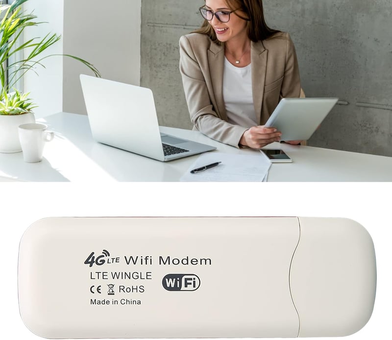 KIMISS 4G autós WiFi router, hordozható, 10 felhasználós, gyors, biztonságos, fehér