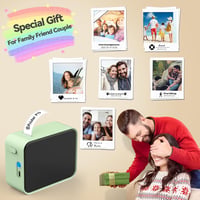 Pristar P15 Bluetooth címkenyomtató, öntapadós címkék, iOS Android, zöld 9