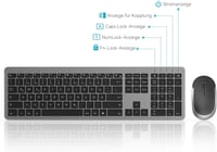 seenda SK38-3 Vezeték Nélküli Billentyűzet-Egér Szett, Ultravékony Tölthető, Ergonomikus, Szilikon Porvédővel, PC/Laptop/Smart TV Kompatibil 7