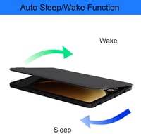 ROOFEI Bluetooth Billentyűzetes Tok Samsung Galaxy Tab S9 FE+/S9+/S10+ 12,4" Tablethez - Levehető RGB Háttérvilágítású QWERTZ Billentyűzet T 6