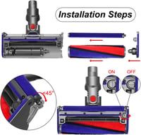 DrRobor Puha Görgős Padlófej Dyson V10 V11 V15 Porszívókhoz - Elektromos Kefe Tartozék Kemény Padlófelületekhez 6