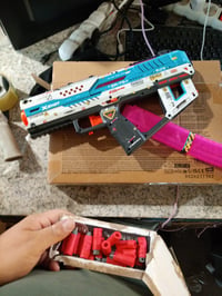 Penová pištoľ XSHOT Skins Pro Series Fury-X ZR-75-I so 40 šípkami Air Pocket a zásobníkom, dizajn Cybernetics, pre deti a 8