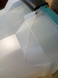 Recipient pentru hrană animale Iris Ohyama ATS-L, ermetic, cu roți, 40L/15kg, albastru rață, fără BPA — crăpătură în partea de sus (stare: vezi a 2-a imagine) 2