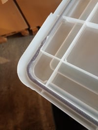 Set de 4 cutii de depozitare din plastic cu capac Iris Ohyama AT-L, ermetice, 50 L, transparent — capac ușor deteriorat (stare: vezi imaginea 2) 3