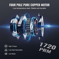 VEVOR 100L/min Vákuumszivattyú A2L Robbanásbiztos 150W 220V/50Hz Klímaszerelő Készlet Nyomásmérővel Légkondicionáló és Autóhűtő Rendszerekhe 3