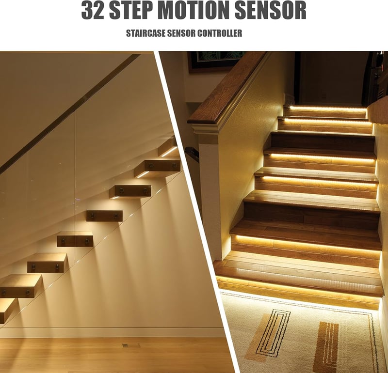 Xiaomi LED mozgásérzékelős szalag, 32 fokozatú fényerő, beltéri éjjeli fény, 12V/24V (fehér/piros)