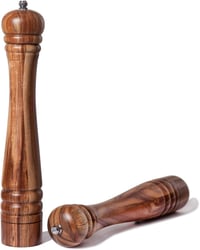 DeroTeno Akácfa Sóőrlő és Borsőrlő Szett - 30 cm Magas Kerámia Mechanikával 9