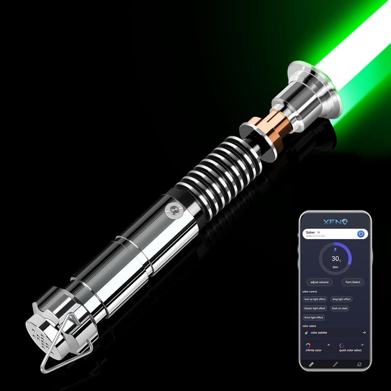 Smooth Swing Luke V3.0 Fénykard - RGB 16 Színű Mozgásérzékelős Fénykard, 16 Hangeffekttel, Fém Markolattal, USB-C Töltéssel, Felnőtteknek