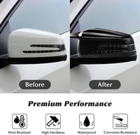 Asasytal Tükör Borítás Mercedes Benz A W176 B W246 C W204 E W212 S W221 CLA GLK GLA Modellekhez - Fényes Fekete ABS Műanyag Visszapillantó  2