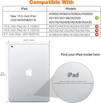 MoKo Virágmintás Rózsaszín iPad Tok - Beépített Képernyővédővel és Állvánnyal, iPad 9/8/7 Generációhoz (10.2"), Ütésálló Védelem 2