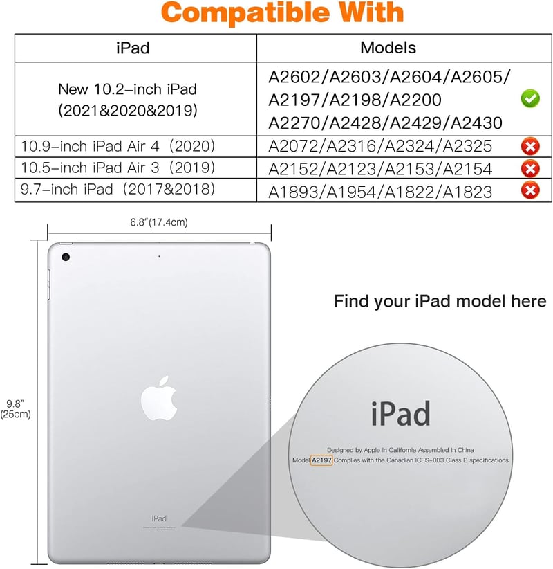 MoKo Virágmintás Rózsaszín iPad Tok - Beépített Képernyővédővel és Állvánnyal, iPad 9/8/7 Generációhoz (10.2"), Ütésálló Védelem