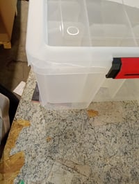 Sundis Glass Store 27L priehľadný plastový úložný box na poháre s klipovým vekom a 24 priehradkami, stohovateľný – zlomený (stav: pozri 2. obrázok) 5