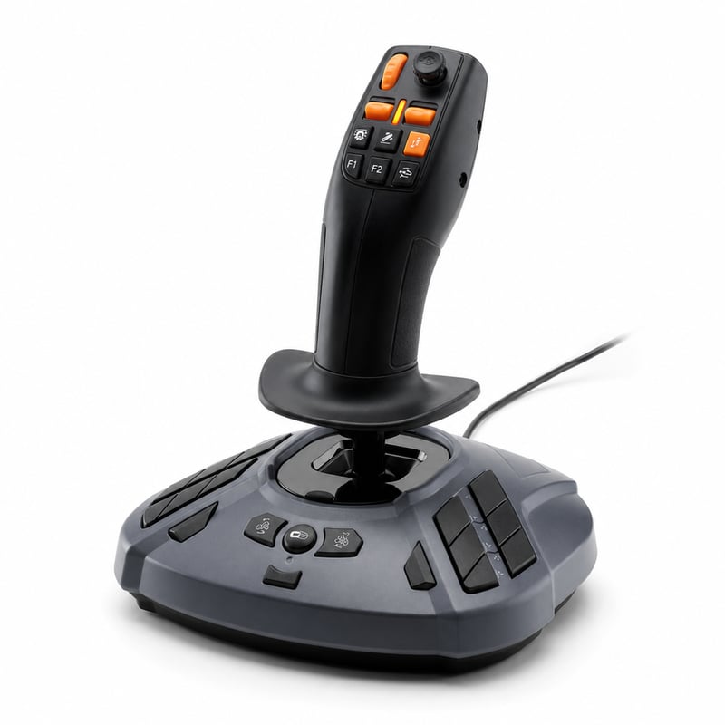 Multifunkčný farmársky joystick Thrustmaster SimTask FarmStick pre PC – používaný, neúplný stav
