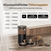 IMIPAW WiFi Automata Adagoló Macskáknak és Kistestű Kutyáknak - 4L Száraztáp Adagoló, Programozható, Napi 1-10 Etetés, Applikációval Vezérel 5