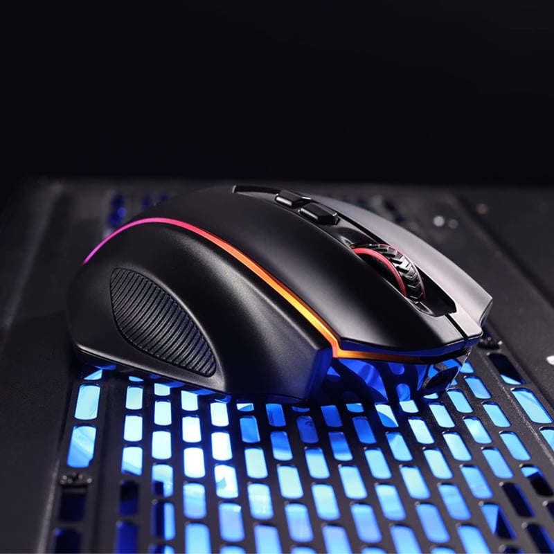 Redragon M686 Vampire Elite vezeték nélküli gamer egér, 16000 DPI, 45 órás üzemidő, programozható makrók, RGB háttérvilágítás, PC/laptop kom