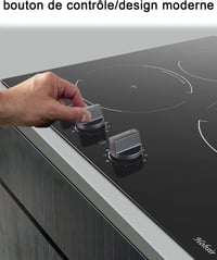 Beépíthető 60 cm-es indukciós főzőlap, 3 zónás, 9 fokozatú, 6000W 5