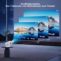 Eroshoo Mini Projektor 1080P Natív Felbontással - 4K Támogatás, 210° Forgatható, Android 11, WiFi 6, Bluetooth 5.2, Hordozható Házimozi Proj 5
