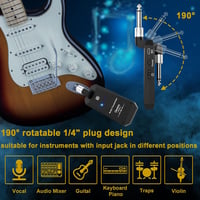 Getaria 5.8GHz-es vezeték nélküli gitár adó-vevő rendszer elektromos gitárhoz és basszushoz 4