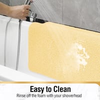 HITSLAM Csúszásgátló Fürdőszobaszőnyeg 60x40cm, Gyorsan Száradó Beige PVC-Luffa Kádszőnyeg Lefolyóval 6
