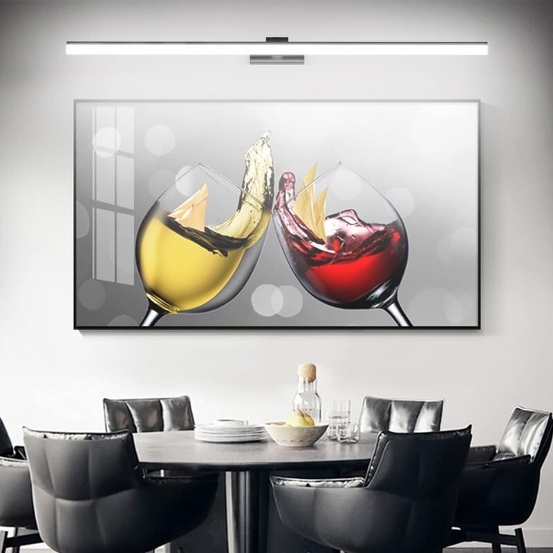 Klighten LED Fürdőszobai Tükörlámpa 32W 1820LM 6000K Hideg Fehér, 180° Forgatható, IP44 Vízálló, 120 cm Fekete Fali Világítás Tükörhöz