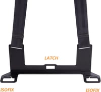 Poweka Univerzális ISOFIX Gyerekülés Rögzítő Készlet, Vastag Acél Biztonsági Autósülés Tartó, Egyszerű Telepítés, Gyermek Biztonsági Öv Csat 2